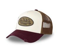 Von Dutch Kappe für Damen & Herren, Trucker-Kappe Burgundy, verstellbar, Bordeau/Beige/Khaki, Einheitsgröße
