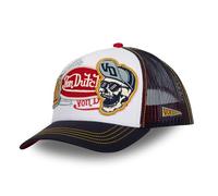 Von Dutch Kappe für Damen & Herren, Trucker-Kappe, verstellbar, mit Snapback, Blau, Weiß, Rot, Größe TU, weiß, Einheitsgröße