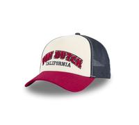 Von Dutch Kappe für Damen & Herren, Trucker Terry, verstellbar mit Snapback, Beige/Rot/Blau, Einheitsgröße