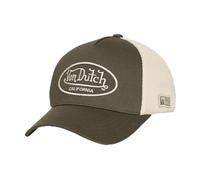 Von Dutch Baseballkappe mit Netz für Erwachsene, zweifarbig und gesticktes Logo LOFB, Khaki/Weiß, One size