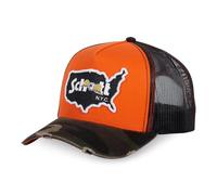 Von Dutch Kappe für Damen & Herren x Schott, verstellbare Trucker-Kappe mit Snapback TU