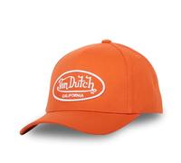 Von Dutch Kappe für Damen und Herren, 100 % Baumwolle, Baseballkappe, Lof, verstellbar, orange / weiß, Einheitsgröße