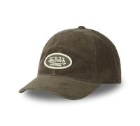 Von Dutch Kappe für Damen und Herren, 100 % Baumwolle, Dad Cap Logo, verstellbar, Khaki2/Weiß 2, One size