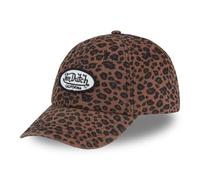 Von Dutch Kappe für Damen und Herren, Leopardenmuster, verstellbare Kappe mit Schnalle, Braun/Schwarz/Weiß, One size