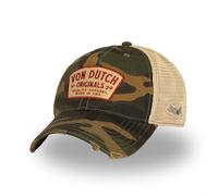 Von Dutch Kappe für Damen und Herren, Mac, Trucker-Kappe, verstellbar durch Snapback, Khaki/Beige/Braun, One size