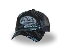 Von Dutch Trucker-Kappe mit Netz für Erwachsene, bedruckt, All Over Cafe, Schwarz/Blau/Grau, One size