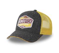 Von Dutch Kappe für Damen und Herren, Trucker-Kappe, Unisex, verstellbar, Dunkelgrau/Gelb, Einheitsgröße
