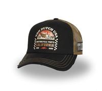 Von Dutch Kappe für Damen und Herren, Trucker-Kappe, verstellbar und authentisch, Schwarz/Braun/Beige, One size