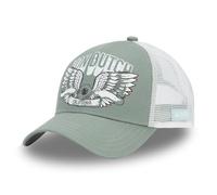 Von Dutch Kappe für Damen und Herren, verstellbar, Trucker-Kappe Flying Eye, Hellgrün/Weiß, One size