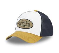 Von Dutch Kappe für Damen und Herren, verstellbar, Trucker-Kappe, Terry, Senf/Schwarz/Weiß/Beige, One size
