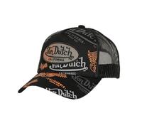 Von Dutch Kappe für Herren und Damen Cafe, verstellbare Trucker-Kappe mit Snapback, schwarz/orange/grau, One size