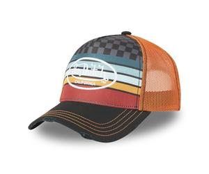 Von Dutch SUBLI Trucker Cap verstellbar mit Snapback, Orange / Schwarz / Rot / Blau, One size