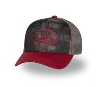 Von Dutch Trucker-Kappe mit Netz für Erwachsene mit Sublimationsdruck, Schwarz / Grau / Rot, One size