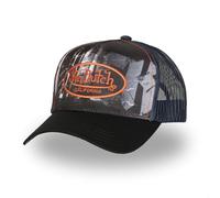 Von Dutch Trucker-Kappe mit Netz für Erwachsene mit Sublimationsdruck, Schwarz/Grau/Weiß/Orange, One size