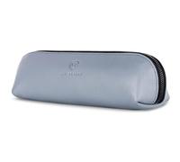 VON HEESEN® Echtleder Federmäppchen Leder Federmappe Etui für Stifte Mäppchen Schule Federtasche Uni Schlampermäppchen (Hellblau)