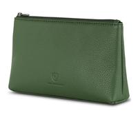 VON HEESEN Echtleder Kosmetiktasche für Damen & Herren - Kulturbeutel aus echtem Leder - Kulturtasche und Waschtasche für Männer und Frauen in Grün