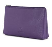 VON HEESEN Echtleder Kosmetiktasche für Damen & Herren - Kulturbeutel aus echtem Leder - Kulturtasche und Waschtasche für Frauen und Männer in Violet