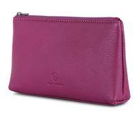 VON HEESEN Echtleder Kosmetiktasche für Damen & Herren - Kulturbeutel aus echtem Leder - Kulturtasche und Waschtasche für Männer und Frauen in Pink
