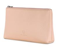 VON HEESEN Echtleder Kosmetiktasche für Damen & Herren - Kulturbeutel aus echtem Leder - Kulturtasche und Waschtasche für Männer und Frauen in Rose