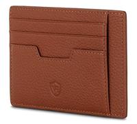 VON HEESEN Echtleder RFID Kartenetui aus Nappa-Leder - 9 Fächer - Querformat Kreditkartenetui für Damen & Herren (Cognac)