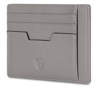 VON HEESEN Echtleder RFID Kartenetui aus Nappa-Leder - 9 Fächer - Querformat Kreditkartenetui für Damen & Herren (Grau)