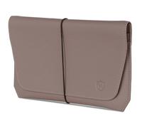 VON HEESEN Leder Reisepasshülle mit RFID-Schutz - Passport-Hülle aus echtem Leder - Reisepass-Organizer für stilbewusste Damen & Herren in Taupe