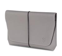 VON HEESEN Leder Reisepasshülle mit RFID-Schutz - Passport-Hülle aus echtem Leder - Reisepass-Organizer für stilbewusste Damen & Herren in Grau