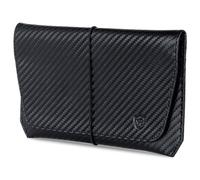 VON HEESEN Leder Reisepasshülle mit RFID-Schutz - Passport-Hülle aus echtem Leder - Reisepass-Organizer für stilbewusste Herren & Damen in Carbon Schwarz