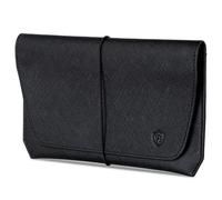 VON HEESEN Leder Reisepasshülle mit RFID-Schutz - Passport-Hülle aus echtem Leder - Reisepass-Organizer für stilbewusste Damen & Herren in Saffiano Schwarz