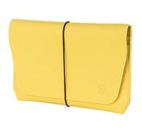 VON HEESEN Leder Reisepasshülle mit RFID-Schutz - Passport-Hülle aus echtem Leder - Reisepass-Organizer für stilbewusste Damen & Herren in Gelb