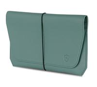 VON HEESEN Leder Reisepasshülle mit RFID-Schutz - Passport-Hülle aus echtem Leder - Reisepass-Organizer für stilbewusste Damen & Herren in Türkis (Silver Pine)