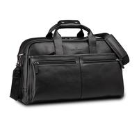 VON HEESEN Leder Reisetasche für Herren & Damen - Weekender Tasche aus echtem Leder - luxuriöse Handgepäck Reisetasche in elegantem Schwarz
