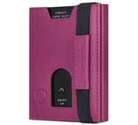 VON HEESEN Leder Slim Wallet - Geldbeutel mit RFID Schutz - Mini Geldbörse für Herren und Damen - Kartenetui Echtleder Karten Portemonnaie klein - Kreditkartenetui Pink