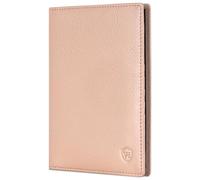 VON HEESEN® Reisepasshülle Leder Etui mit RFID-Schutz - Passhülle Passport Reisepass Mappe Hülle Organizer - Reiseorganizer für Damen & Herren (Rose)