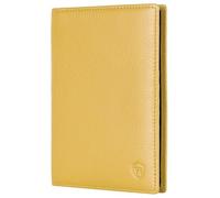 Reisepasshülle für 2 Reisepässe mit RFID-Schutz und 6 Kartenfächer - Gelb