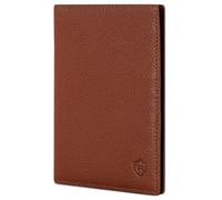 VON HEESEN® Reisepasshülle Leder Etui mit RFID-Schutz - Passhülle Passport Reisepass Mappe Hülle Organizer - Reiseorganizer für Damen & Herren (Cognac-Braun)