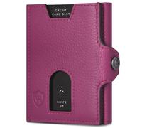 VON HEESEN Slim Wallet mit Münzfach & RFID Schutz - Leder Geldbörse Herren klein - Mini Geldbeutel Damen Portmonee - Kartenetui Echtleder Karten Portemonnaie - Kreditkartenetui Pink