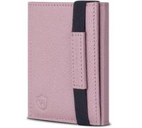 VON HEESEN Slim Wallet mit RFID Schutz - Geldbörse Herren klein - Mini Geldbeutel Damen Portmonee - Kartenetui Echtleder Karten Portemonnaie - Leder Kreditkartenetui Lavendel