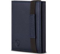 VON HEESEN Slim Wallet mit RFID Schutz - Geldbörse Herren klein - Mini Geldbeutel Damen Portmonee - Kartenetui Echtleder Karten Portemonnaie - Leder Kreditkartenetui Blau