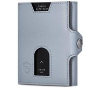 VON HEESEN Slim Wallet mit RFID Schutz - Geldbörse Herren klein - Mini Geldbeutel Damen Portmonee - Kartenetui Echtleder Karten Portemonnaie - Leder Kreditkartenetui Hellblau