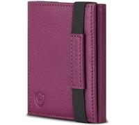 VON HEESEN Slim Wallet mit RFID Schutz - Geldbörse Herren klein - Mini Geldbeutel Damen Portmonee - Kartenetui Echtleder Karten Portemonnaie - Leder Kreditkartenetui Pink