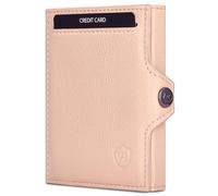 VON HEESEN Slim Wallet mit XL Münzfach & RFID-Schutz - Mini Geldbörse Herren & Damen - Kartenetui Geldklammer Kreditkartenetui - Portmonee Geldbeutel Portemonnaie klein (Rose)