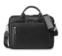 VON HEESEN Umhängetasche & Laptoptasche aus echtem Nappa-Leder bis 16 Zoll - Aktentasche Herren & Damen - Luxuriöse Echtleder Arbeitstasche für Büro & Alltag in Schwarz