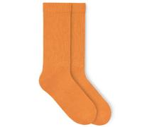 von Jungfeld - 1 Paar Classic Socken für Damen & Herren Gr. 35-38 - Hochwertige Socken aus Bio-Baumwolle in TigerOrange