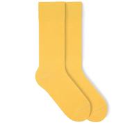von Jungfeld - 1 Paar Classic Socken für Damen & Herren Gr. 35-38 - Hochwertige Socken aus Bio-Baumwolle in Daffodil Yellow