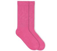 von Jungfeld - 1 Paar Classic Socken für Damen & Herren Gr. 39-42 - Hochwertige Socken aus Bio-Baumwolle in HotPink