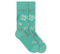 VON JUNGFELD Bio-Socken 'Coral', deep aqua, Gr. 39/42