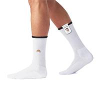 von Jungfeld - 1er Set Motiv Socken mit Crossaint - Optic White Icon - Bunte Socken in Gr. 35-38