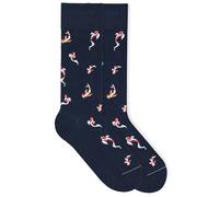 von Jungfeld - 1er Set Motiv Socken mit Koi - Dark Navy Icon - Bunte Socken in Gr. 39-42