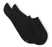 von Jungfeld 2er Set Füßlinge Invinsible für Damen & Herren in Gr. 35-38 - Kurze Sneakersocken aus Bio-Baumwolle in Pitch Black